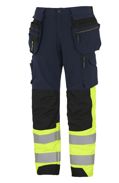 Björnkläder stretch riipputaskuhousut sininen/keltainen