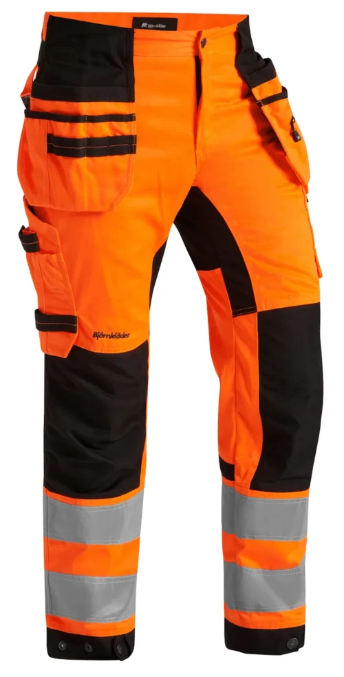 Björnkläder huomioriipputaskuhousut stretch neo 263-2 musta/oranssi