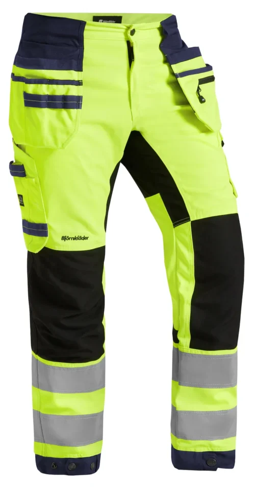 Björnkläder huomioriipputaskuhousut stretch neo 263-2 sininen/keltainen