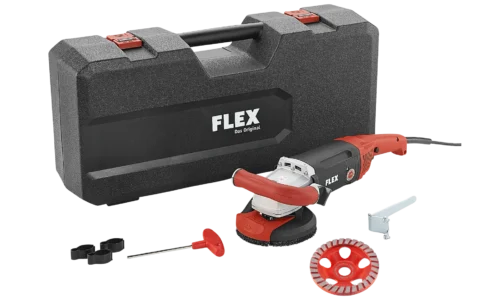 Flex LD 18-7 125 R, Kit Turbo-Jet II 1750 watin hiomakone, jolla voi hioa myös lähellä reunaa, 125 mm
