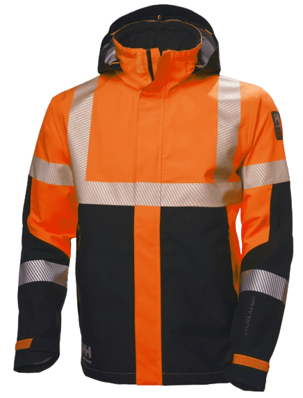71172-269 Helly Hansen ICU vedenpitävä kuoritakki musta/oranssi